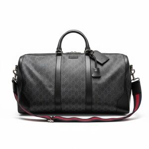 Gucci Black and Gray Duffel Bag